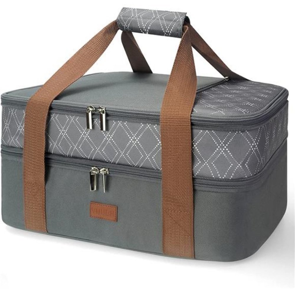 Double Insulated Casserole Carrier Bag - Hot & Cold Food Carry Bag 9”x13”